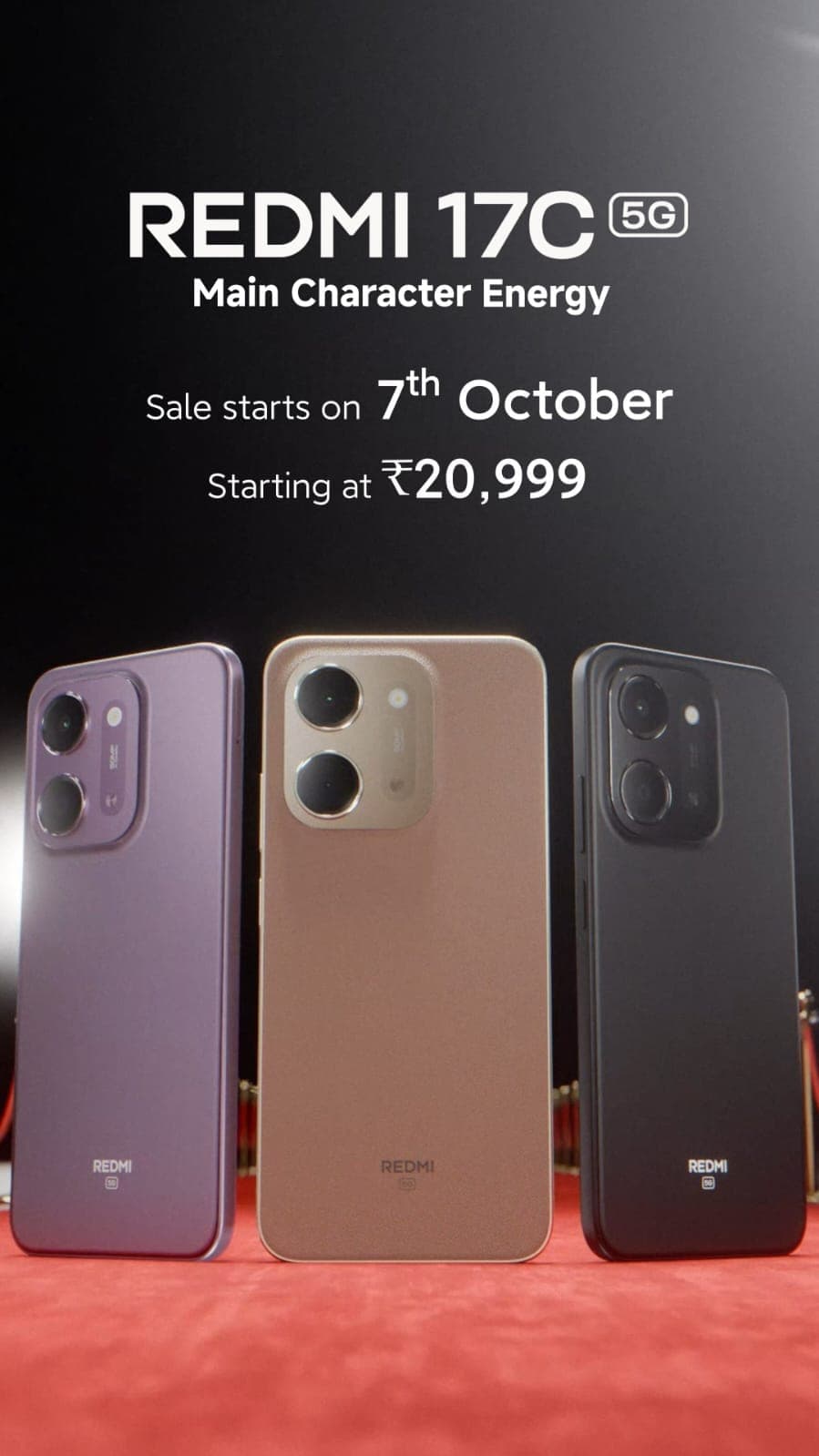 Step into Main Character Energy with the new Redmi 17C 5G. A fresh look, smooth everyday performance and 5G connectivity come together in a smartphone made to stand out.
Starting at ₹20,999
Sale starts 7th October
Get yours from myG and make your next smartphone upgrade count.

T&C APPLY.